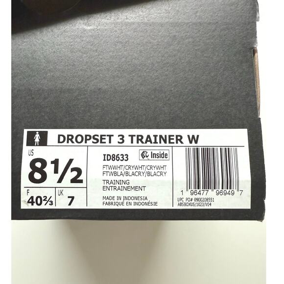 ADIDAS Dropset 3 Trainer White ~ NEW IN BOX ~ SIZE 8.5 ID8633 - Picture 6 of 7